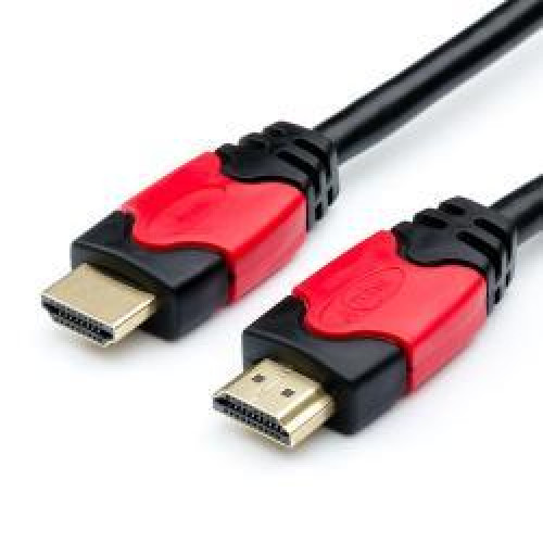 Кабель HDMI 5 m (Red/Gold, 2 феррита, в пакете)